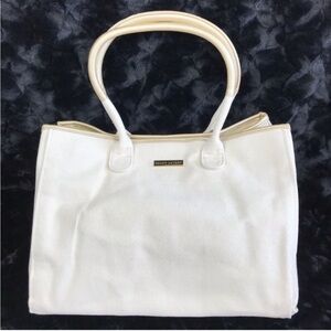 Ralph Lauren Cream Structured Tote Bag